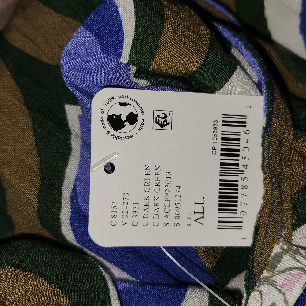 New Free People Groovy Baby Maxi Kaftan Peacock Olive Lavender Dress One Size - Picture 8 of 10